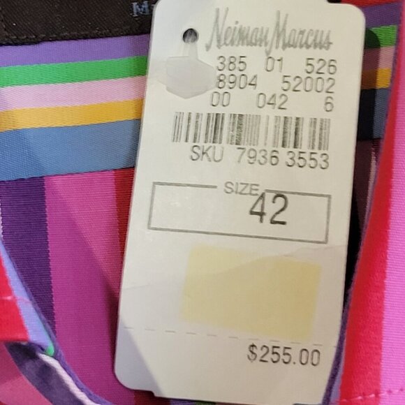 NWT ETRO Milano Rainbow Striped Button Up Men's Shirt Size 42 - Picture 11 of 11